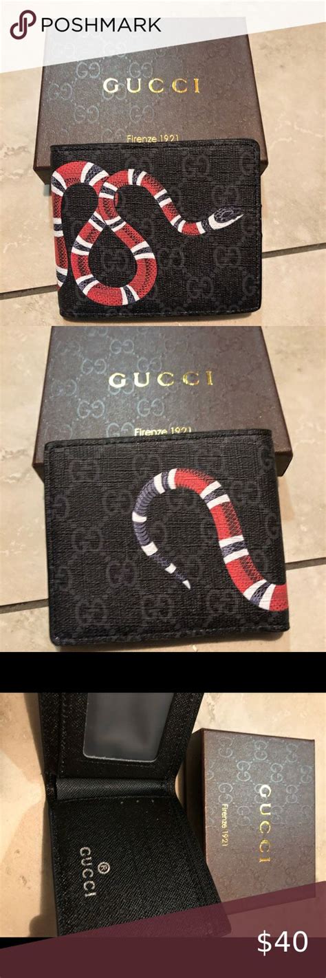 fake gucci wallets pure leather|authentic Gucci snake wallet.